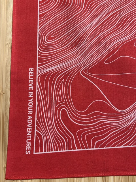 画像2: NANGA/PARBAT CONTOUR MAP BANDANA  RED