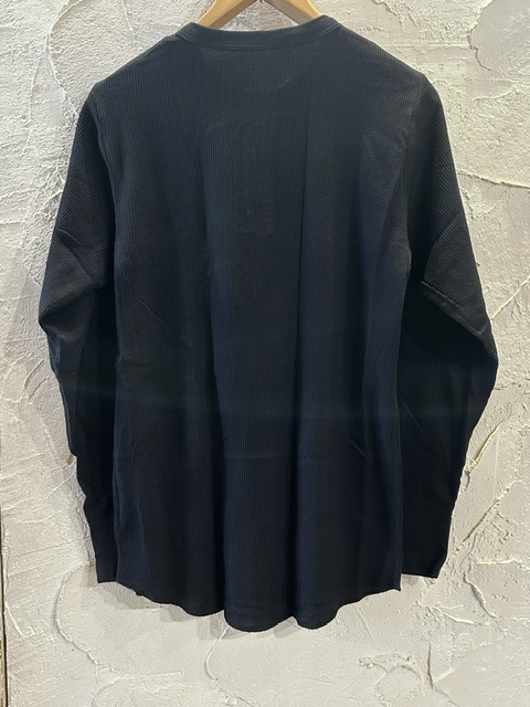 画像2: HANES/THERMAL HENLEY NECK  LS T  BLACK