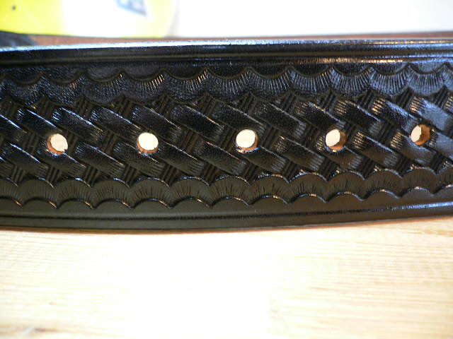 画像: ALFONSO'S/BASKET WEAVE LEATHER BELT  BLACK