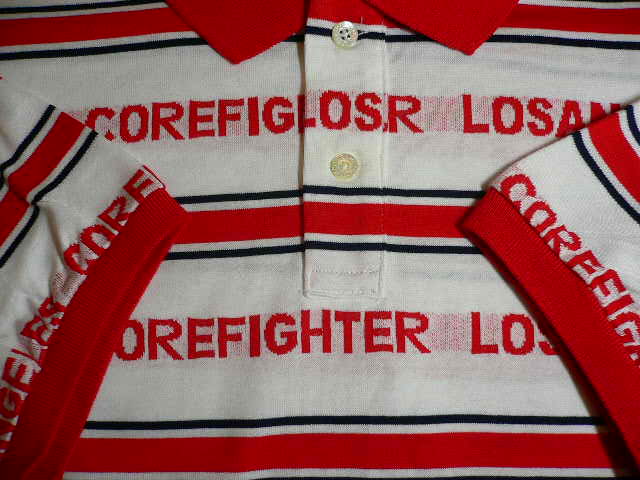 画像: COREFIGHTER/LETTER BORDER POLO　WHITE