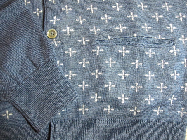 画像: （SALE 40%OFF) A GOODTIME PRODUCTION/KNIT CARDIGAN SUCIDAL CROSS JACQUARD NAVY