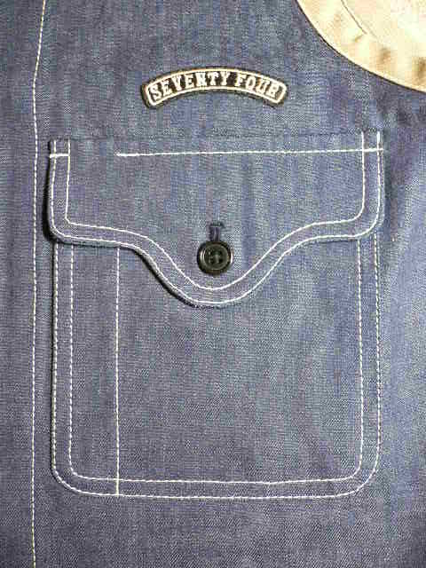 画像: ☆SALE 50%OFF☆ SEVENTY FOUR/DENIM WORK VEST  INDIGO