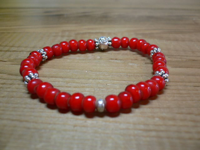 画像: WELCOME/ANTIQUE BEADS BRACELET  RED