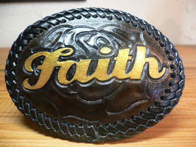 画像1: (SALE 35%OFF) GROK LEATHER /FAITH PAINT BUCKLE  ANTIQUE BLACK