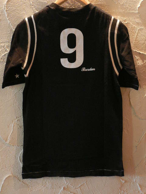 画像: ☆SALE 50%OFF☆ BURDEN/BILL FOOTBALL 五分丈TEE  BLACK