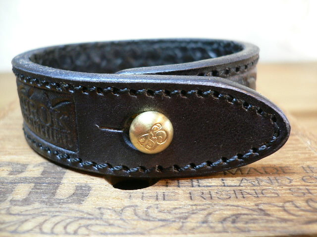 画像: GROK LEATHER/GL　ARABESQUE BRACELET 20mm  BLACK